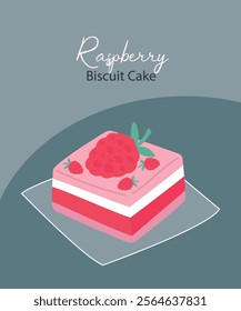 Raspberry Biscuit Cake with Vanilla