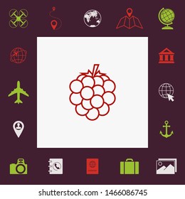Raspberry, blackberry line icon. Graphic elements for your design