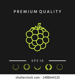 Raspberry, blackberry line icon. Graphic elements for your design