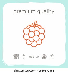 Raspberry, blackberry line icon. Graphic elements for your design