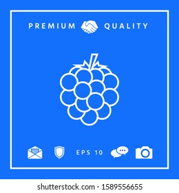 Raspberry, blackberry line icon. Graphic elements for your design
