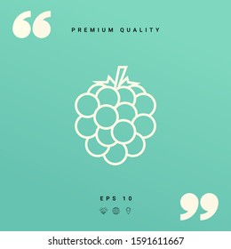 Raspberry, blackberry line icon. Graphic elements for your design