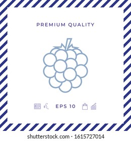 Raspberry, blackberry line icon. Graphic elements for your design