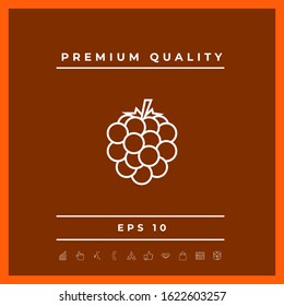 Raspberry, blackberry line icon. Graphic elements for your design