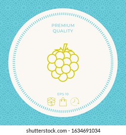 Raspberry, blackberry line icon. Graphic elements for your design