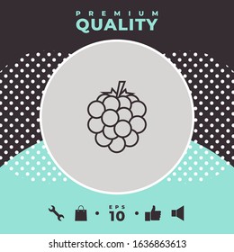 Raspberry, blackberry line icon. Graphic elements for your design