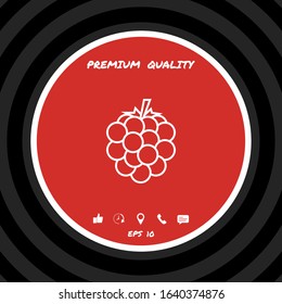 Raspberry, blackberry line icon. Graphic elements for your design
