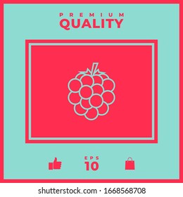 Raspberry, blackberry line icon. Graphic elements for your design