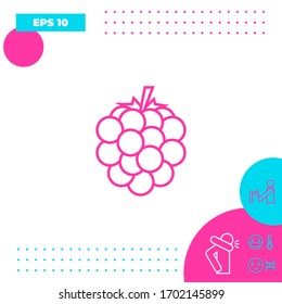 Raspberry, blackberry line icon. Graphic elements for your design