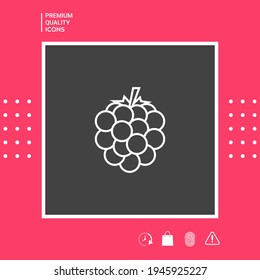 Raspberry, blackberry line icon. Signs and symbols for your design