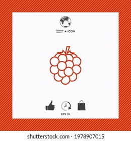 Raspberry, blackberry line icon. Signs and symbols for your design