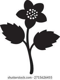 Icono de flor de frambuesa – Ilustración vectorial