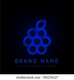 Raspberry blue chromium metallic logo