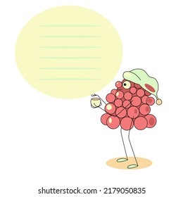 raspberry with coffee and place for notes