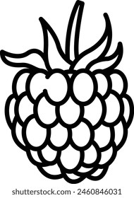 Raspberry cut outline icon vector illustration