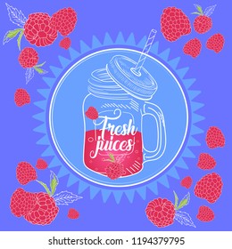 Raspberry fresh juice