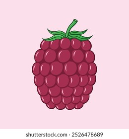 Raspberry fruit isolated. vector design