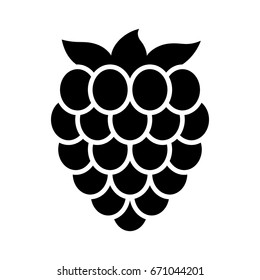 Raspberry fruit or raspberries flat vector icon for food apps and websites