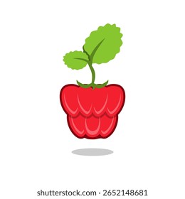 raspberry fruit vector design on white background