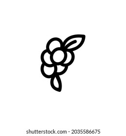 Raspberry Fruit Vegetable Food Monoline Symbol Icon Logo for Graphic Design UI UX and Website
