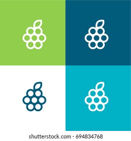 Raspberry green and blue material color minimal icon or logo design