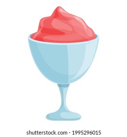 Raspberry ice cream icon. Cartoon of Raspberry ice cream vector icon for web design isolated on white background