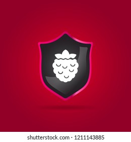 raspberry icon. fruit sign