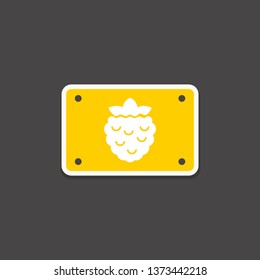 raspberry icon. fruit sign