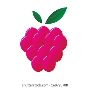 raspberry icon isolated on the white background