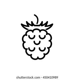 Raspberry icon isolated on a white background