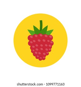 Raspberry icon. Vector illustration. Flat design.