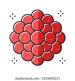 raspberry jelly candy gummy color icon vector. raspberry jelly candy gummy sign. isolated symbol illustration