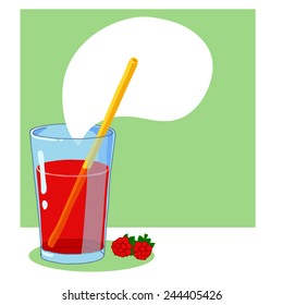 raspberry juice vector illustration