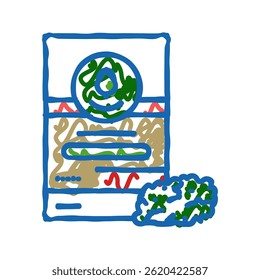 raspberry leaf tea doodle icon sketch vector. raspberry leaf tea sign. isolated symbol illustration