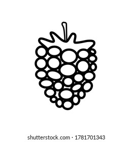 Raspberry line icon isolated on a white background