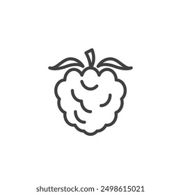 Raspberry line icon. linear style sign for mobile concept and web design. Raspberry outline vector icon. Symbol, logo illustration. Vector graphics
