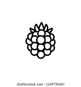 Raspberry line icon. Vitamin, harvest, crop. Food concept. Vector illustration can be used for topics like ingredient, juicy food, berry