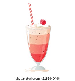 batido de frambuesa. Cóctel. Para el menú, pancarta.	
