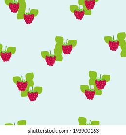 Raspberry on the summer pattern