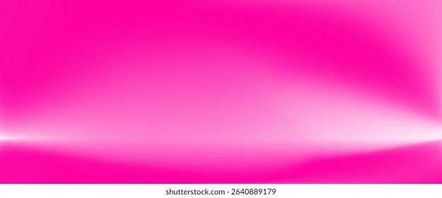 Raspberry pink limbo room bg. Shiny glossy girlie magenta color studio background. Empty photography room podium. Luxury strawberry color silky summer backdrop. Leaking light interior photo setting bg
