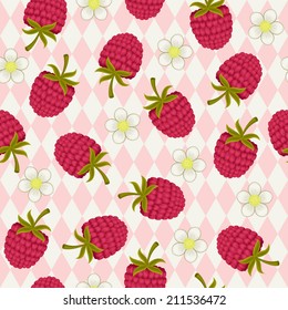 Raspberry pink seamless wallpaper