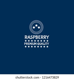 raspberry premium quality emblem, label, badge. premium quality package label. vintage stamp. designed for raspberry product