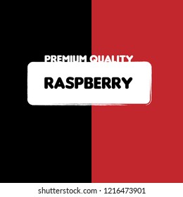 raspberry premium quality emblem, label, badge. premium quality package label. vintage stamp. designed for raspberry product