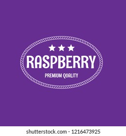 raspberry premium quality emblem, label, badge. premium quality package label. vintage stamp. designed for raspberry product