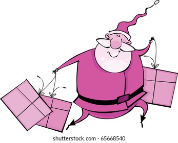 Raspberry Santa with gifts