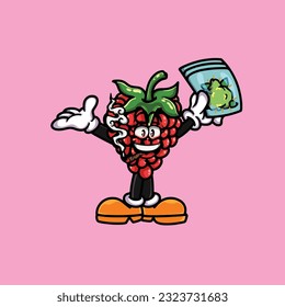 raspberry smoking blunt hold weed cannabis bud nug