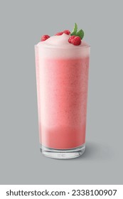 Raspberry smoothie. Isolated vector illustration