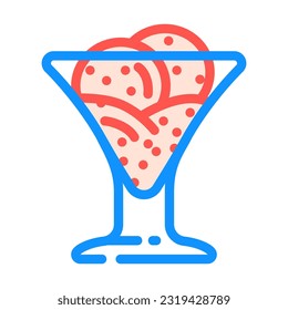raspberry sorbet food snack color icon vector. raspberry sorbet food snack sign. isolated symbol illustration