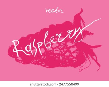 Raspberry symbol, raspberries illustration. Vector monochrome raspberries and blackberries drawings. Red berry icon for logo design. Blackberry sketch. Handdrawn mulberry sign.