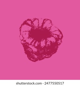 Símbolo de frambuesa, ilustración de frambuesas. Dibujos de frambuesas y moras monocromas de Vector. Icono de baya roja para diseño de logotipo. Un boceto de Blackberry. Signo de morera dibujado a mano.
